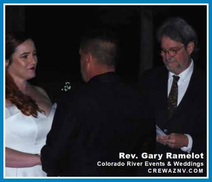 Rev. Gary Ramelot performs a traditional Christian wedding ceremony